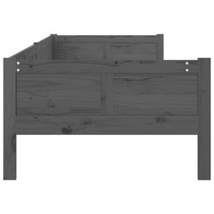 vidaXL Day Bed Grey Solid Wood Pine 90x200 cm