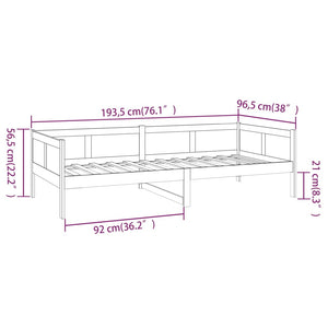 vidaXL Day Bed Solid Wood Pine 90x190 cm