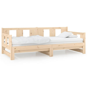 vidaXL Pull-out Day Bed Solid Wood Pine 2x(80x200) cm