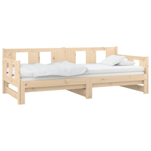 vidaXL Pull-out Day Bed Solid Wood Pine 2x(80x200) cm