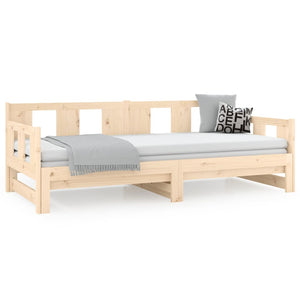 vidaXL Pull-out Day Bed Solid Wood Pine 2x(80x200) cm