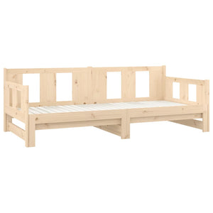 vidaXL Pull-out Day Bed Solid Wood Pine 2x(80x200) cm