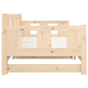 vidaXL Pull-out Day Bed Solid Wood Pine 2x(80x200) cm