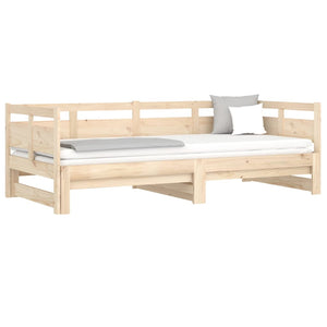 vidaXL Pull-out Day Bed Solid Wood Pine 2x(90x200) cm