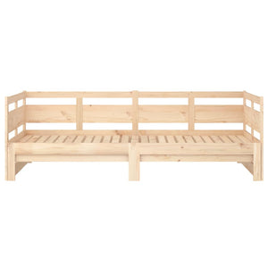 vidaXL Pull-out Day Bed Solid Wood Pine 2x(90x200) cm