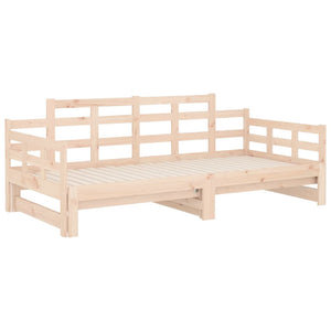 vidaXL Pull-out Day Bed Solid Wood Pine 2x(80x200) cm