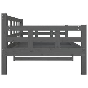 vidaXL Day Bed Grey Solid Wood Pine 90x200 cm