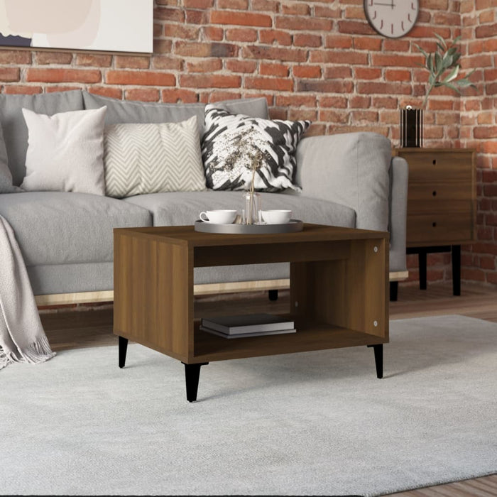 vidaXL Coffee Table Brown Oak 60x50x40 cm Engineered Wood