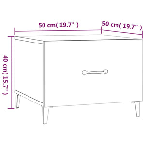 vidaXL Coffee Tables with Metal Legs 2 pcs Smoked Oak 50x50x40 cm