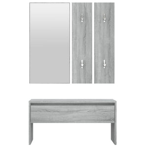 vidaXL Hallway Furniture Set Grey Sonoma Engineered Wood