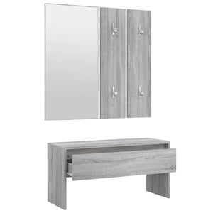 vidaXL Hallway Furniture Set Grey Sonoma Engineered Wood