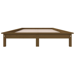 vidaXL Bed Frame Honey Brown 200x200 cm Solid Wood Pine