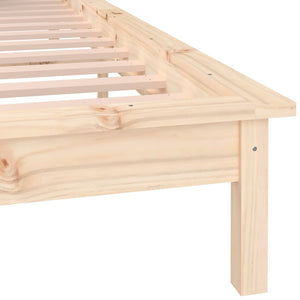 vidaXL LED Bed Frame 140x190 cm Solid Wood