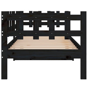 vidaXL Day Bed Black 90x190 cm Solid Wood Pine