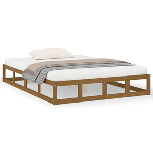 vidaXL Bed Frame Honey Brown 200x200 cm Solid Wood