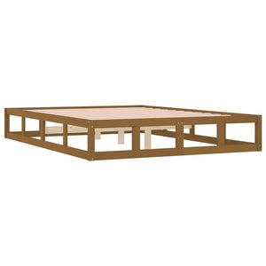 vidaXL Bed Frame Honey Brown 200x200 cm Solid Wood