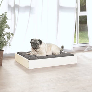 vidaXL Dog Bed White 61.5x49x9 cm Solid Wood Pine