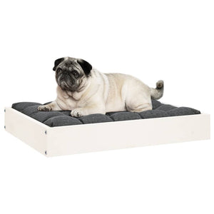 vidaXL Dog Bed White 61.5x49x9 cm Solid Wood Pine