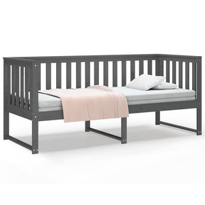 vidaXL Day Bed Grey 80x200 cm Solid Wood Pine