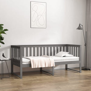 vidaXL Day Bed Grey 80x200 cm Solid Wood Pine