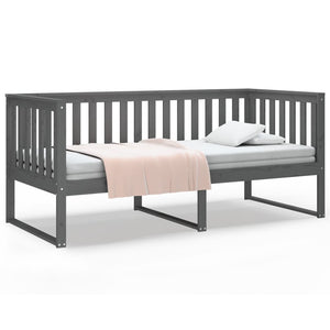 vidaXL Day Bed Grey 90x190 cm Solid Wood Pine