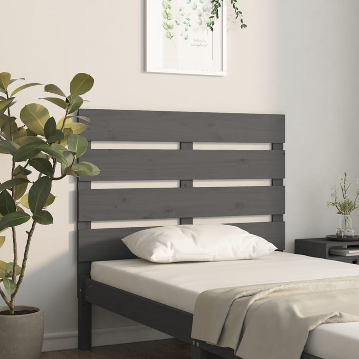 vidaXL Headboard Grey 100x3x80 cm Solid Wood Pine