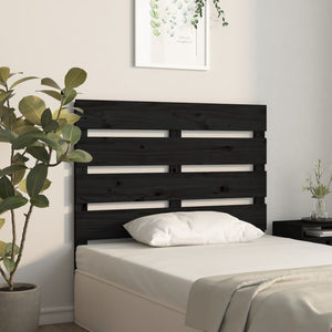 vidaXL Headboard Black 100x3x80 cm Solid Wood Pine