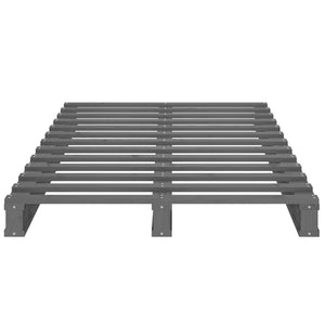 vidaXL Bed Frame Grey 100x200 cm Solid Wood Pine