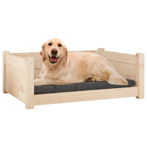 vidaXL Dog Bed 75.5x55.5x28 cm Solid Pine Wood