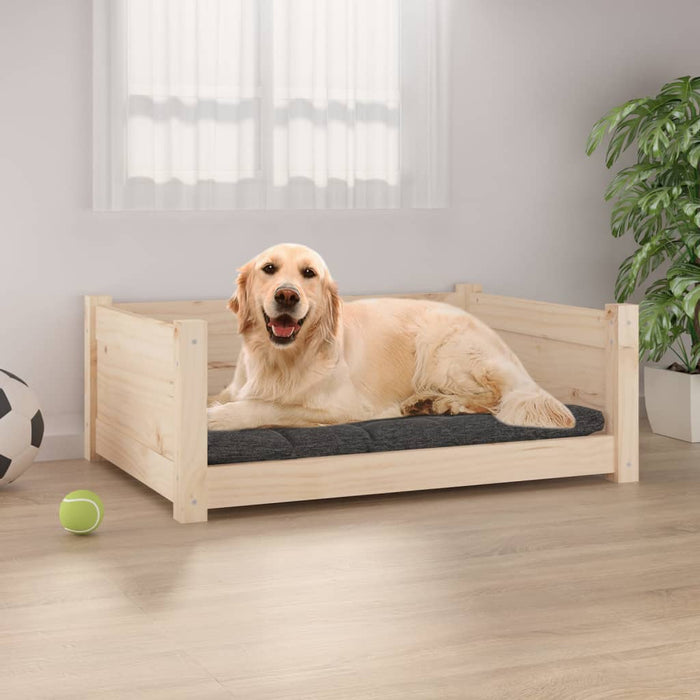 vidaXL Dog Bed 75.5x55.5x28 cm Solid Pine Wood