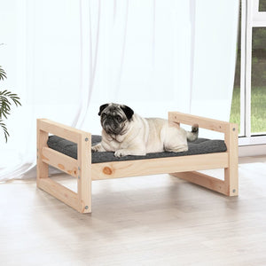 vidaXL Dog Bed 65.5x50.5x28 cm Solid Pine Wood