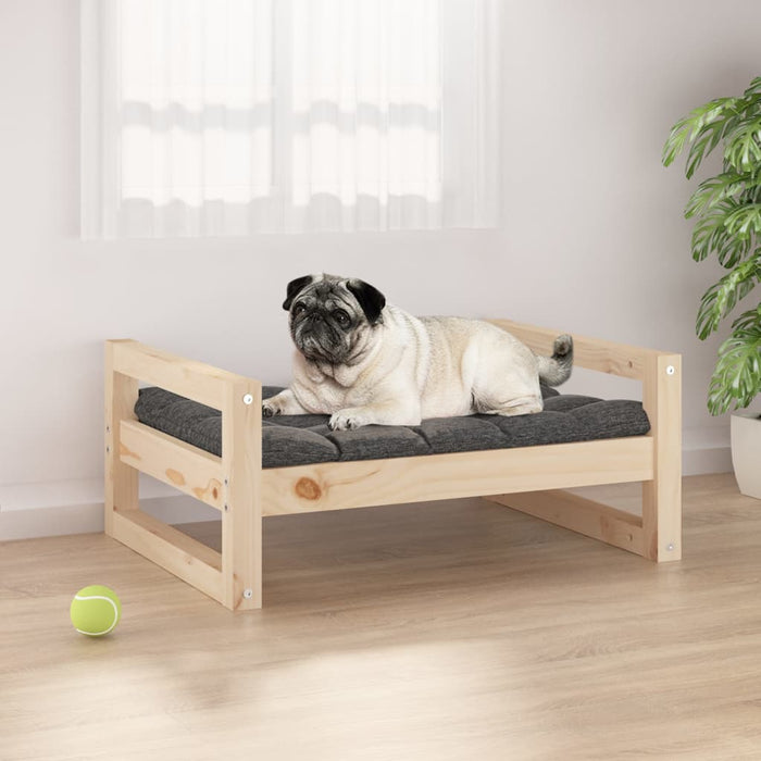 vidaXL Dog Bed 65.5x50.5x28 cm Solid Pine Wood