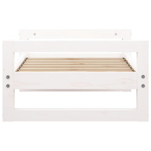 vidaXL Dog Bed White 65.5x50.5x28 cm Solid Pine Wood