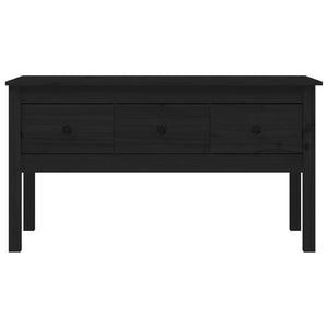 vidaXL Coffee Table Black 102x49x55 cm Solid Wood Pine