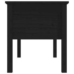 vidaXL Coffee Table Black 102x49x55 cm Solid Wood Pine