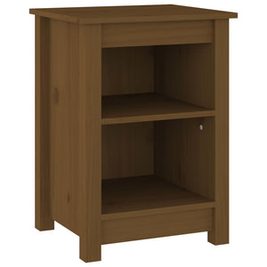 vidaXL Bedside Cabinet Honey Brown 40x35x55 cm Solid Wood Pine