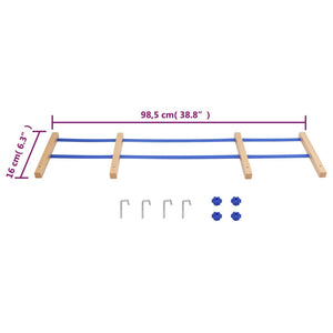 vidaXL Backrest for Sledge Blue Plywood