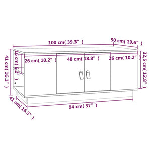 vidaXL Coffee Table 100x50x41 cm Solid Wood Pine