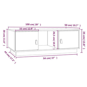 vidaXL Coffee Table White 100x50x35 cm Solid Wood Pine