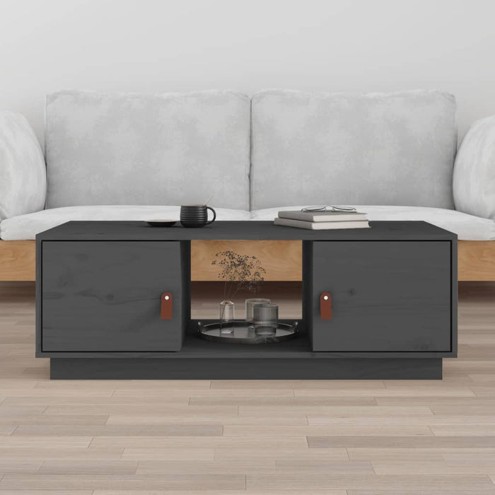 vidaXL Coffee Table Grey 100x50x35 cm Solid Wood Pine