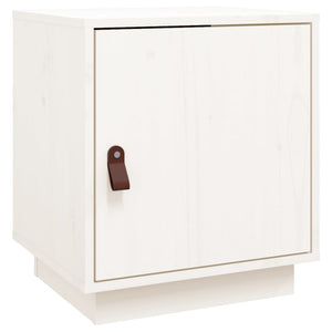 vidaXL Bedside Cabinet White 40x34x45 cm Solid Wood Pine