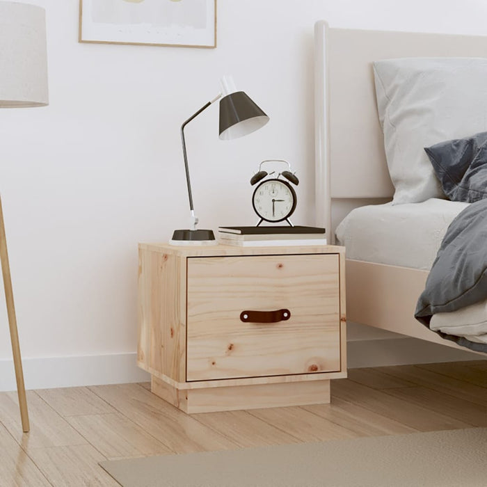 vidaXL Bedside Cabinet 40x34x35 cm Solid Wood Pine