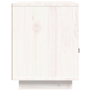 vidaXL Bedside Cabinet White 40x34x45 cm Solid Wood Pine