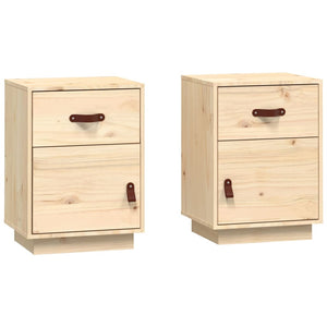 vidaXL Bedside Cabinets 2 pcs 40x34x55 cm Solid Wood Pine