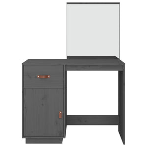 vidaXL Dressing Table Grey 95x50x134 cm Solid Wood Pine