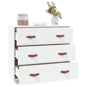 vidaXL Sideboard White 80x40x75 cm Solid Wood Pine