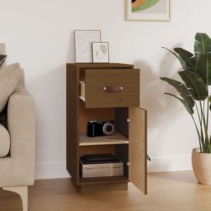 vidaXL Sideboard Honey Brown 34x40x75 cm Solid Wood Pine