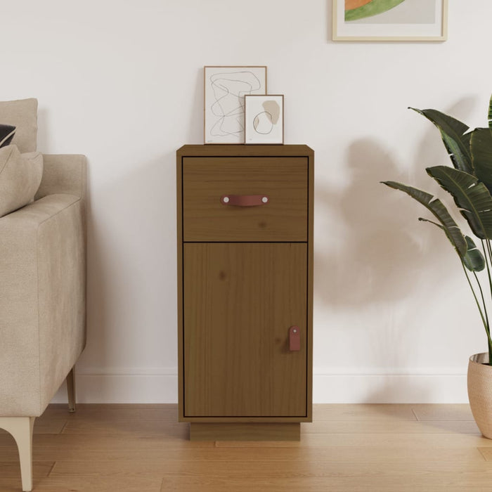 vidaXL Sideboard Honey Brown 34x40x75 cm Solid Wood Pine