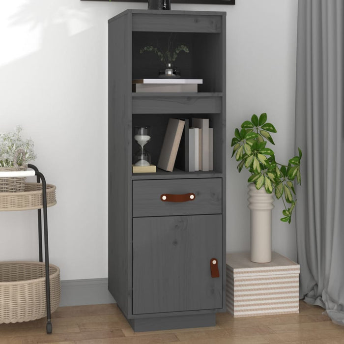 vidaXL Highboard Grey 34x40x108,5 cm Solid Wood Pine