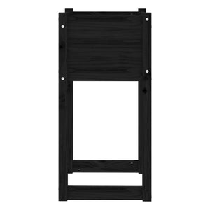 vidaXL Planter Black 40x40x81 cm Solid Wood Pine